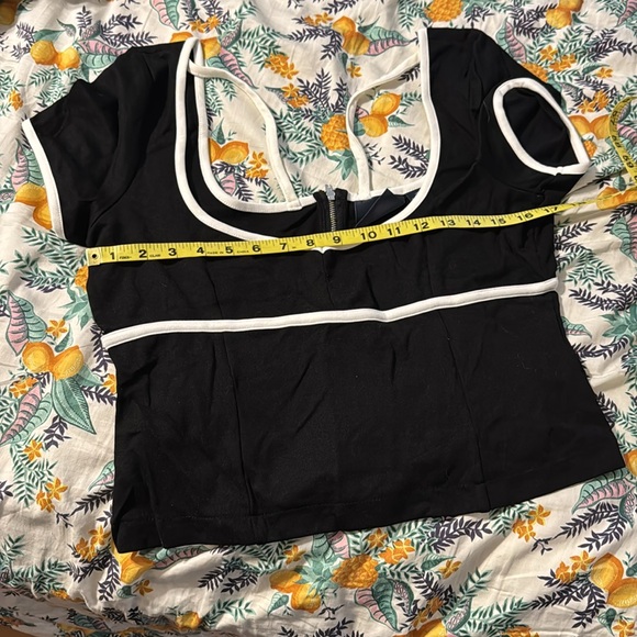 ✨ Anthropologie Sweetheart Ponte Top Sz L - Picture 7 of 7